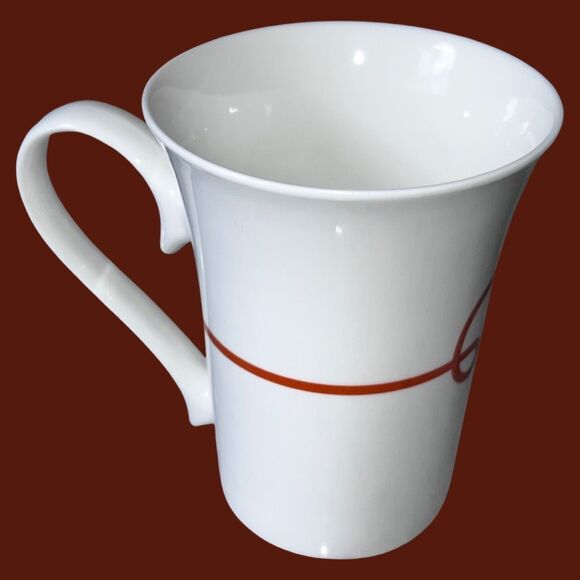 Starbucks 2014 Tea Coffee Mug Cup Pumpkin Orange Diamond Scroll Tall Tazo Fluted - Picture 5 of 5